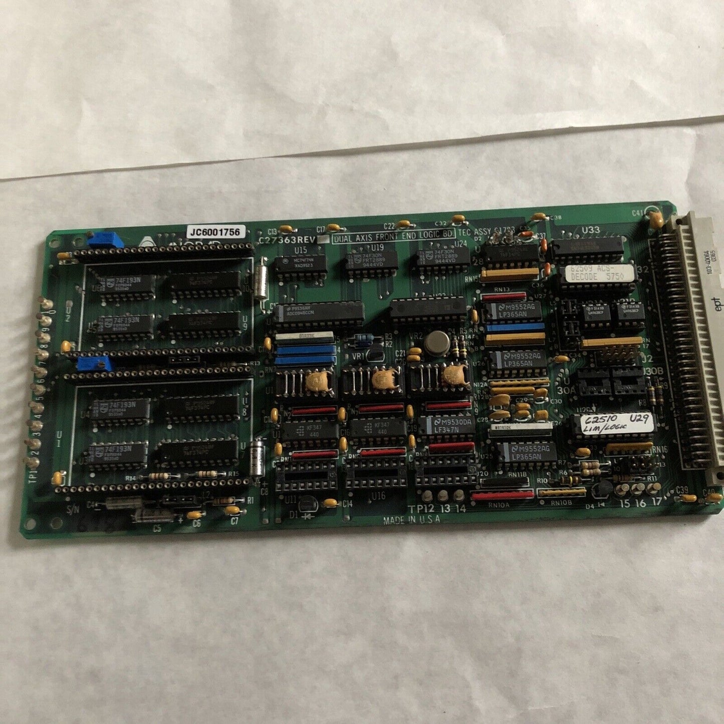 Anorad 61783,61845,Anorad C27363,C27363 Rev,Dual Axis Front End Logic Bd,Az