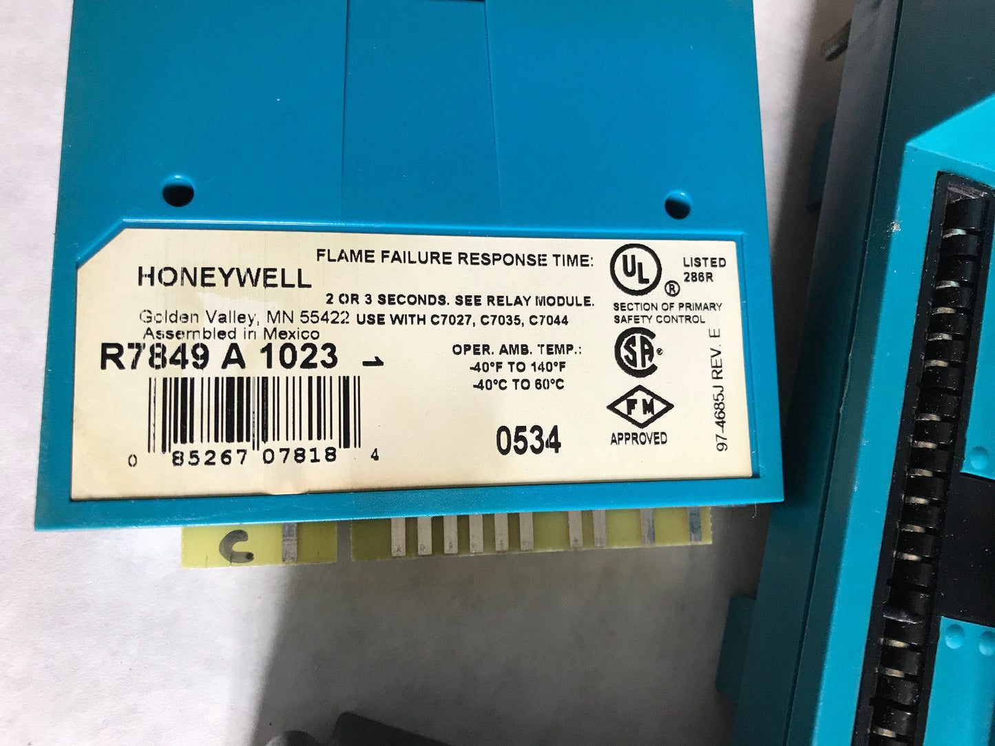 Set Honeywell Rm7840 L 1018 Burner Control,St7800a1005,R7849a1023,Q7800a1005,Er