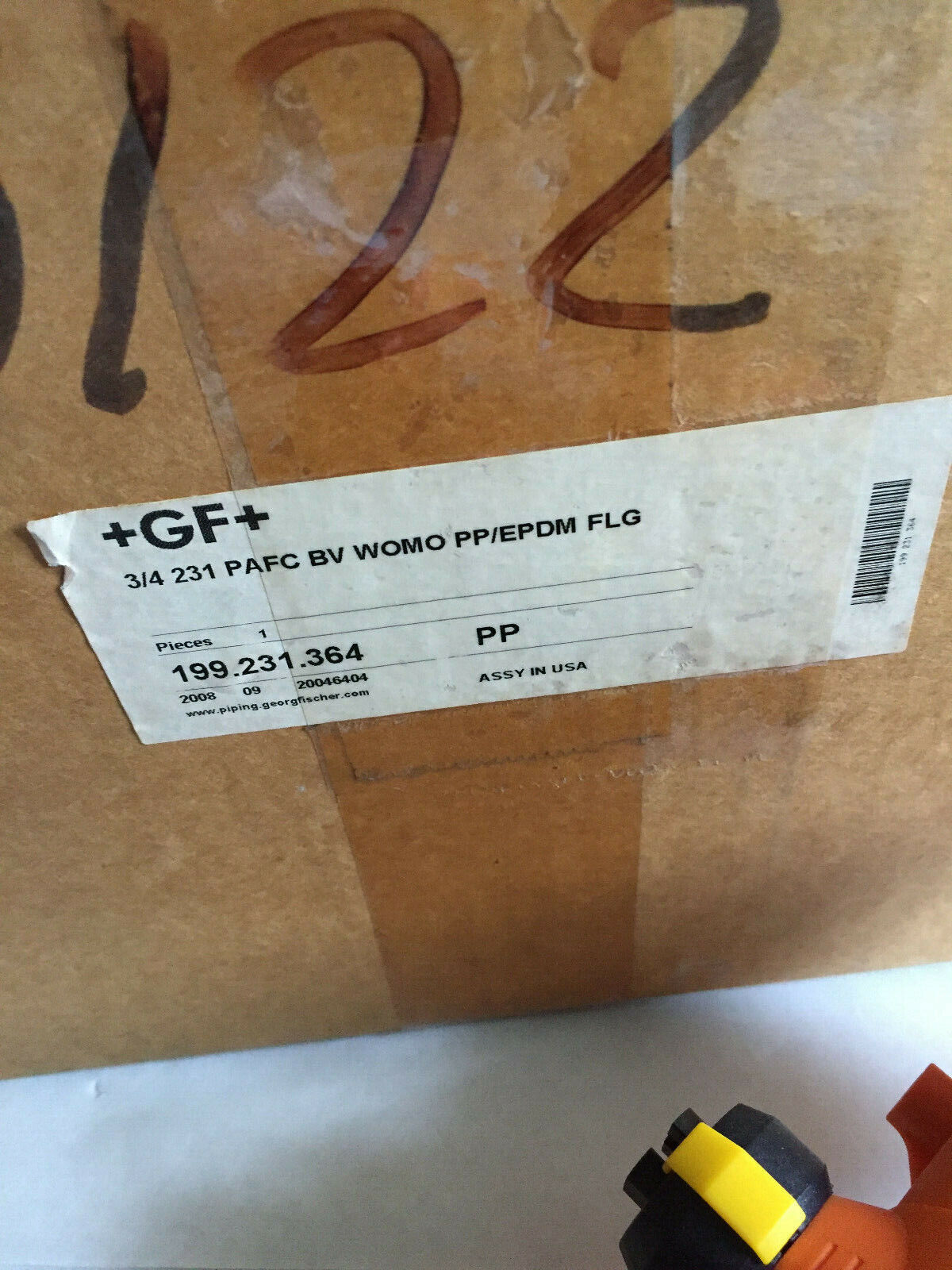 New Gf 199.231.364. 3/4 231 Pafc Bv Womo Pp/Epdm Flg,Gf Pa11,Gf Typ 546,Pp-H,Er