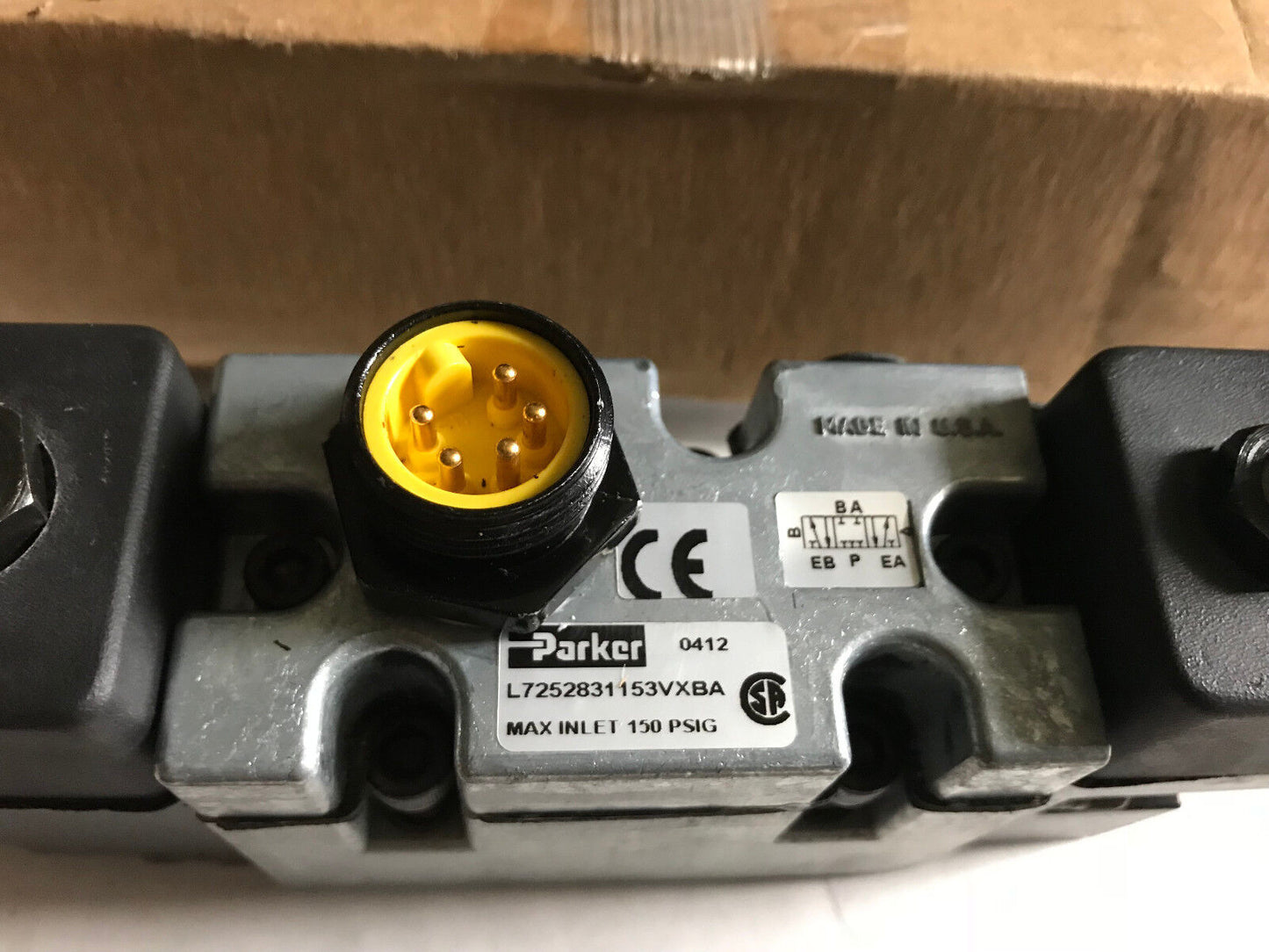 Parker L7252831153vxba Pneumatic Solenoid Valve K593-302 120V 60Hz 6.0 Watts,Aa