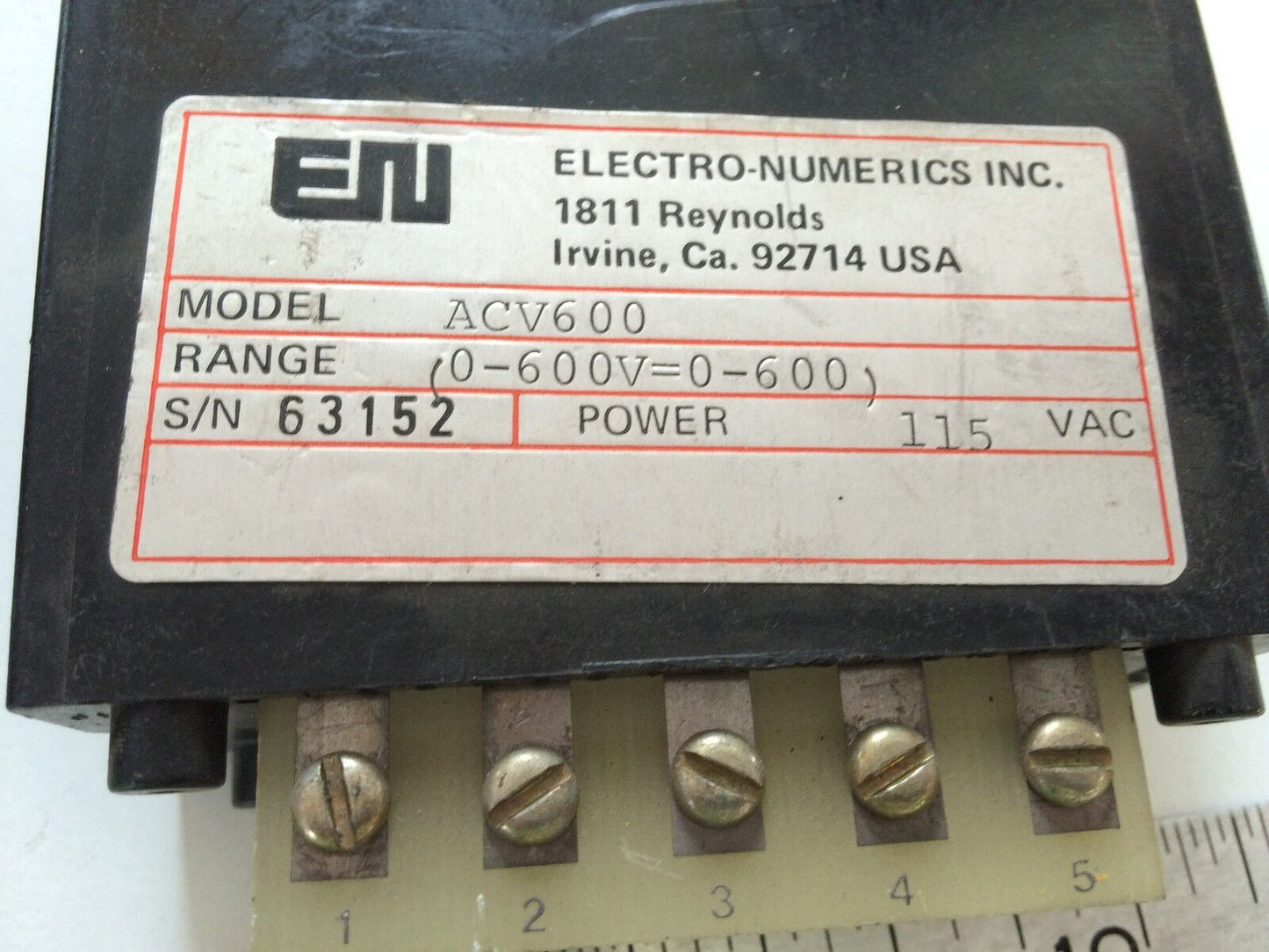 Electro Numerics Acv600 Display, 115Vac, Cx