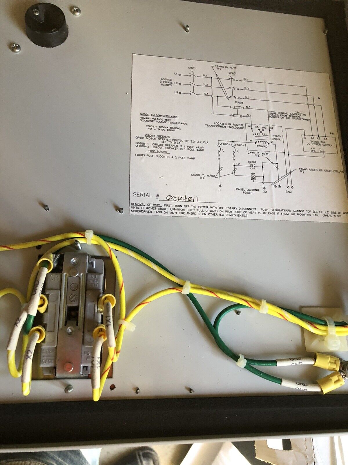 Electro-Matic Emld3m4g2ts1l4s6r Transformer Disconnect,Tb