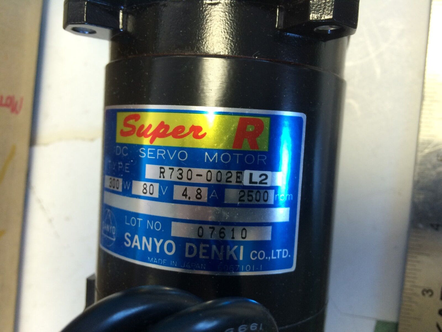 New Sanyo Denki R730-002El2 Dc Servo Motor,Super R,E680500c01b Optical,Fc