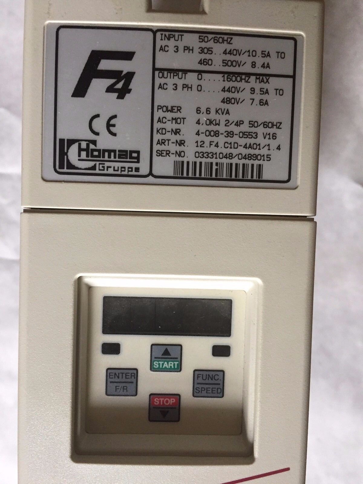 Keb 12.F4.C1d.4A01/1.4,6.6 Kva, F4 Combivert Drive,4-008-39-0553 V16,Bi