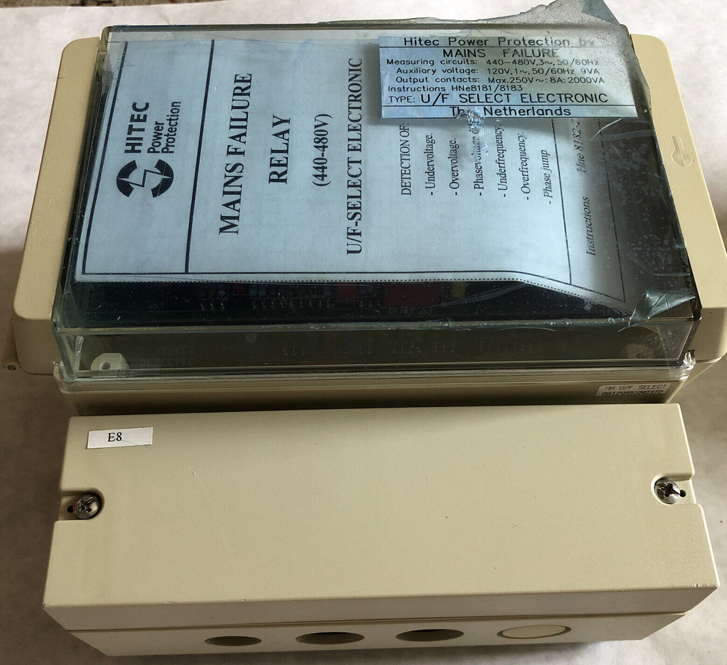 Hitec Holec 6989005B1,Uselect Hh U/F Select Mains Failure Relay 81822,8812095,Cv