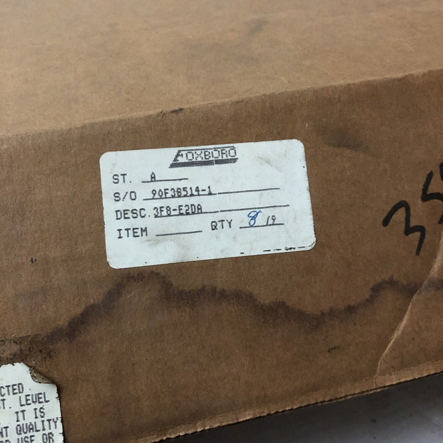 Foxboro 3F8-E2da,F8922ag,A2047us,2B9037 Assembly Octal Hi Level Digital Input,Cr