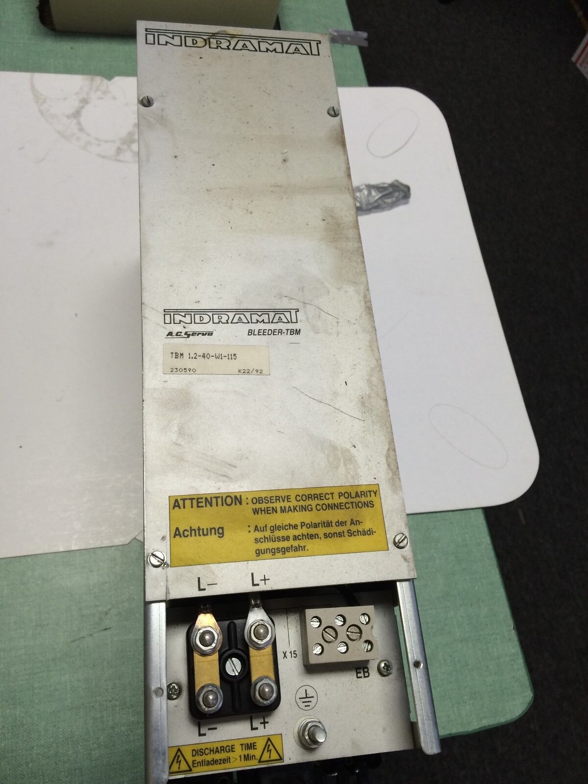 Indramat Tbm 1,2-40-W1-115 Ac Servo Bleeder Tbm Tbm 1.2-40-W1-115,Bm
