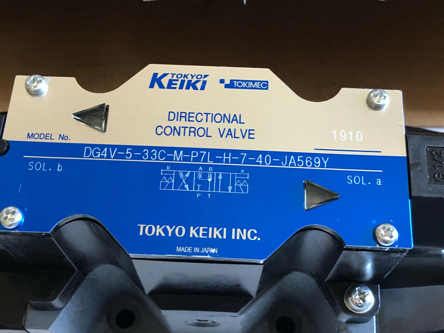 Keiki Dg4v-5-33C-M-P7l-H-7-40-Ja569y Directional Control Valve,P.N. 02-123806,Tn
