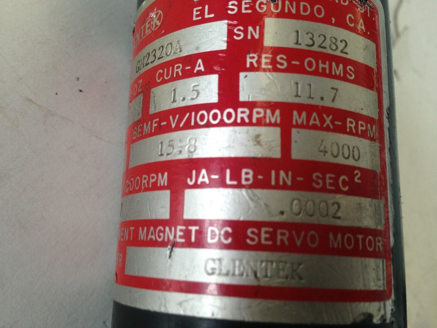 Glentek Gm2320a Servo Motor,Shaft Diameter: 6Mm, Shaft Length: 24Mm,Fd