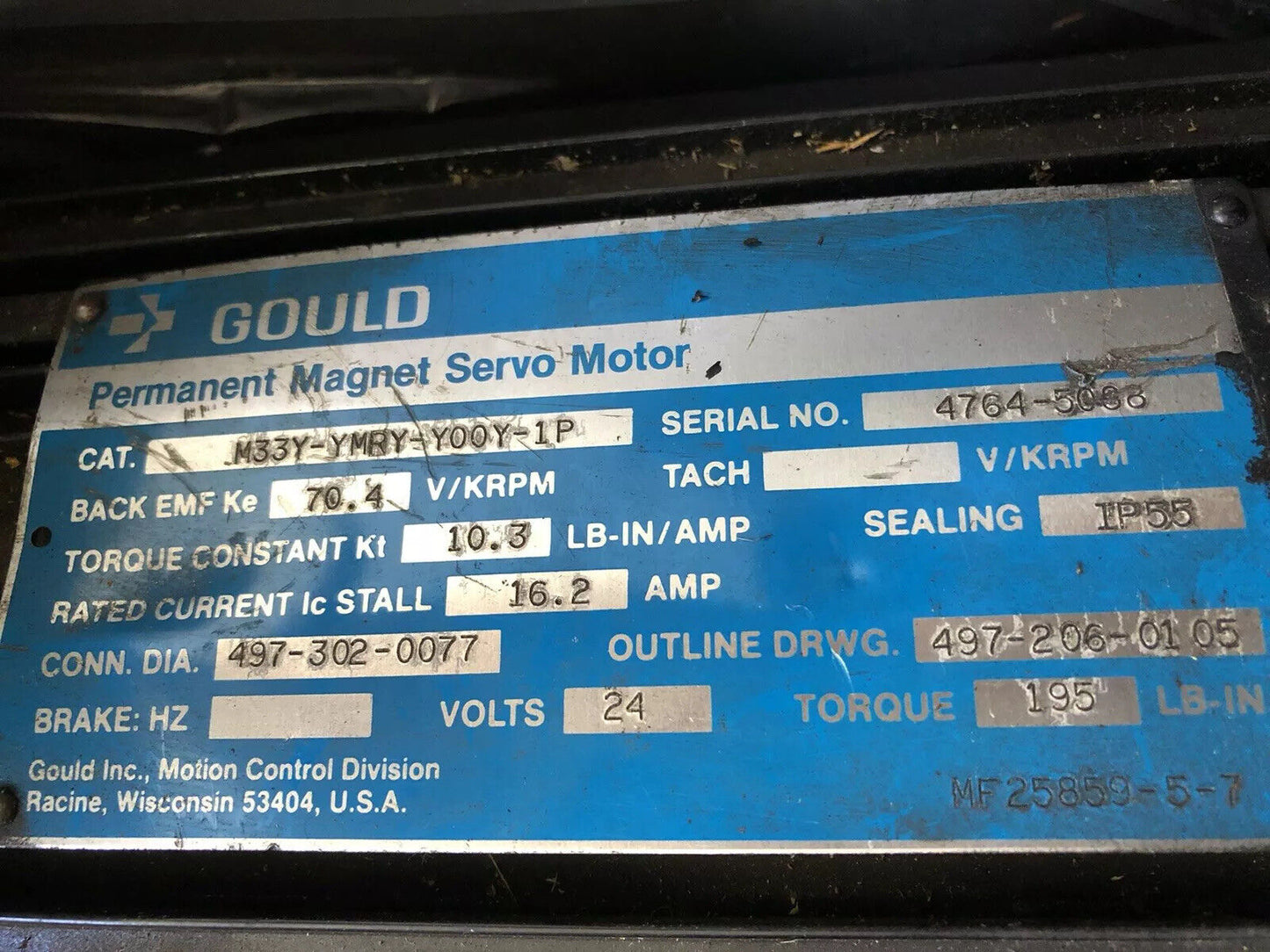 Gould M33y-Ymry-Y00y-1P Servo Motor & Alpha Sp140-M1-3 Gear Head,Td