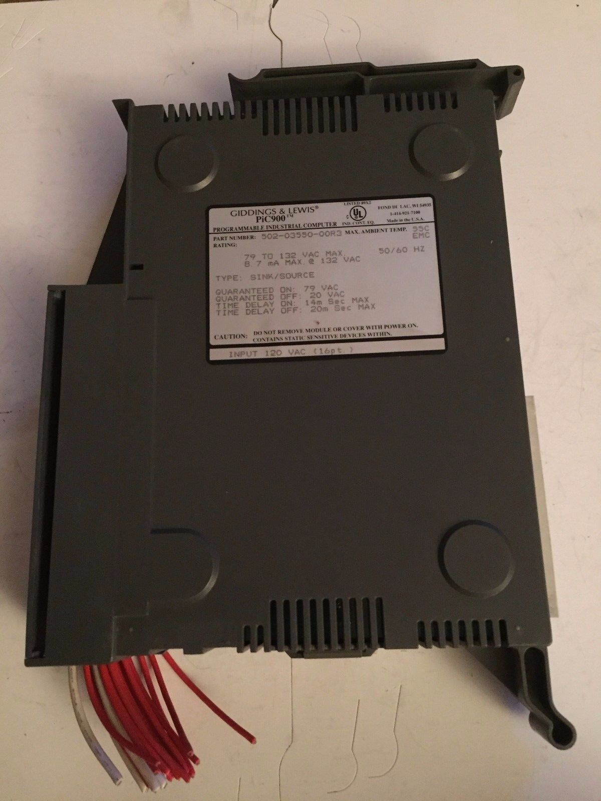 Giddings & Lewis Pic900,502-03550-00R3,Input Module 120Vac 16Point,Cu