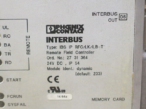 Phoenix Contact Ibs Ip Rfc/Lk/Ilb-T Remote Dynamic Interbus, 27 31 364,Cu