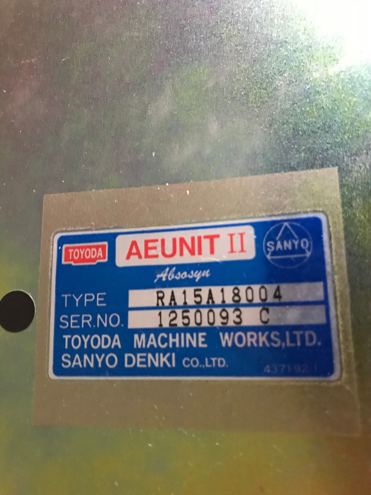 Sanyo Denki Ra15a18004,Toyoda Ba050axwta14mf,Bl Super Servo Unit Aeunit Ii,Ad