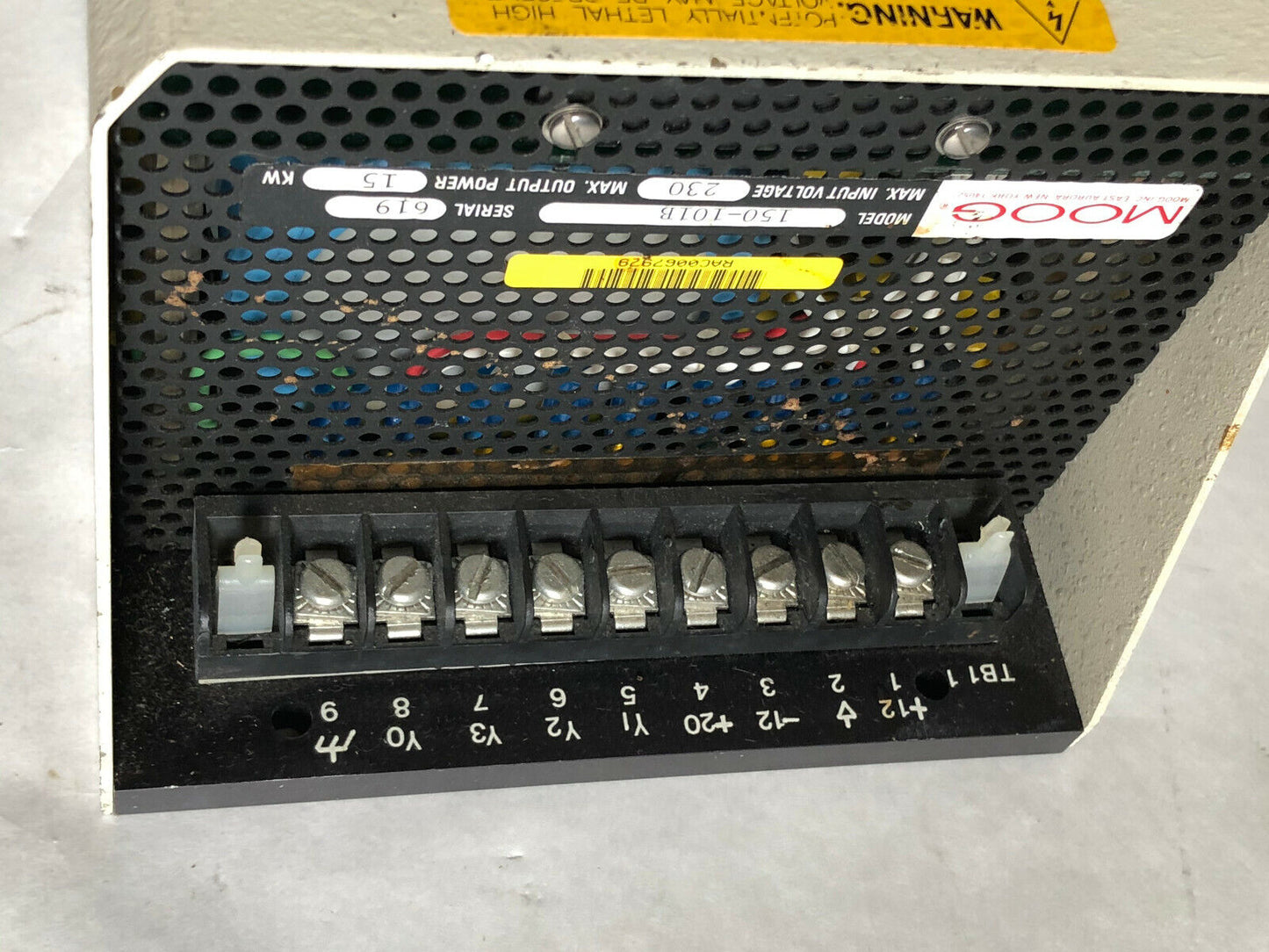 Moog 150-101B Servo Controller Power Supply, 230 Vac, 15 Kw,Ew