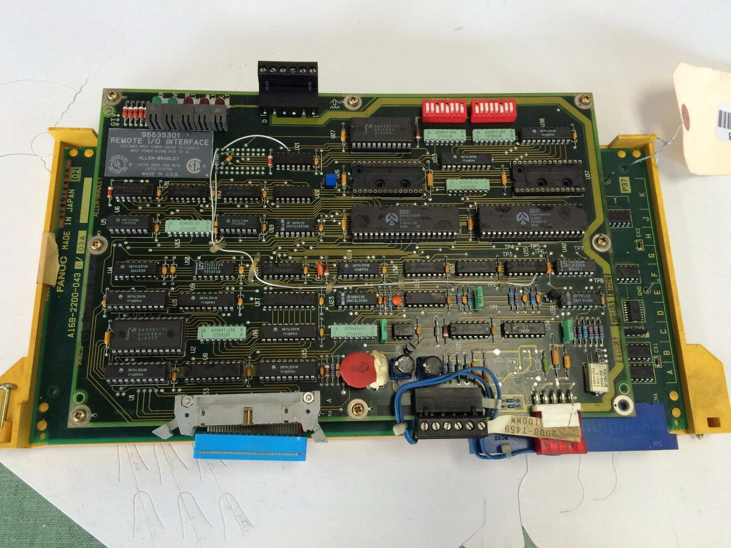 Fanuc A16b-2200-0431/03A Card W/ Allen-Bradley 96635301 Remote I/O,Sj,Fd