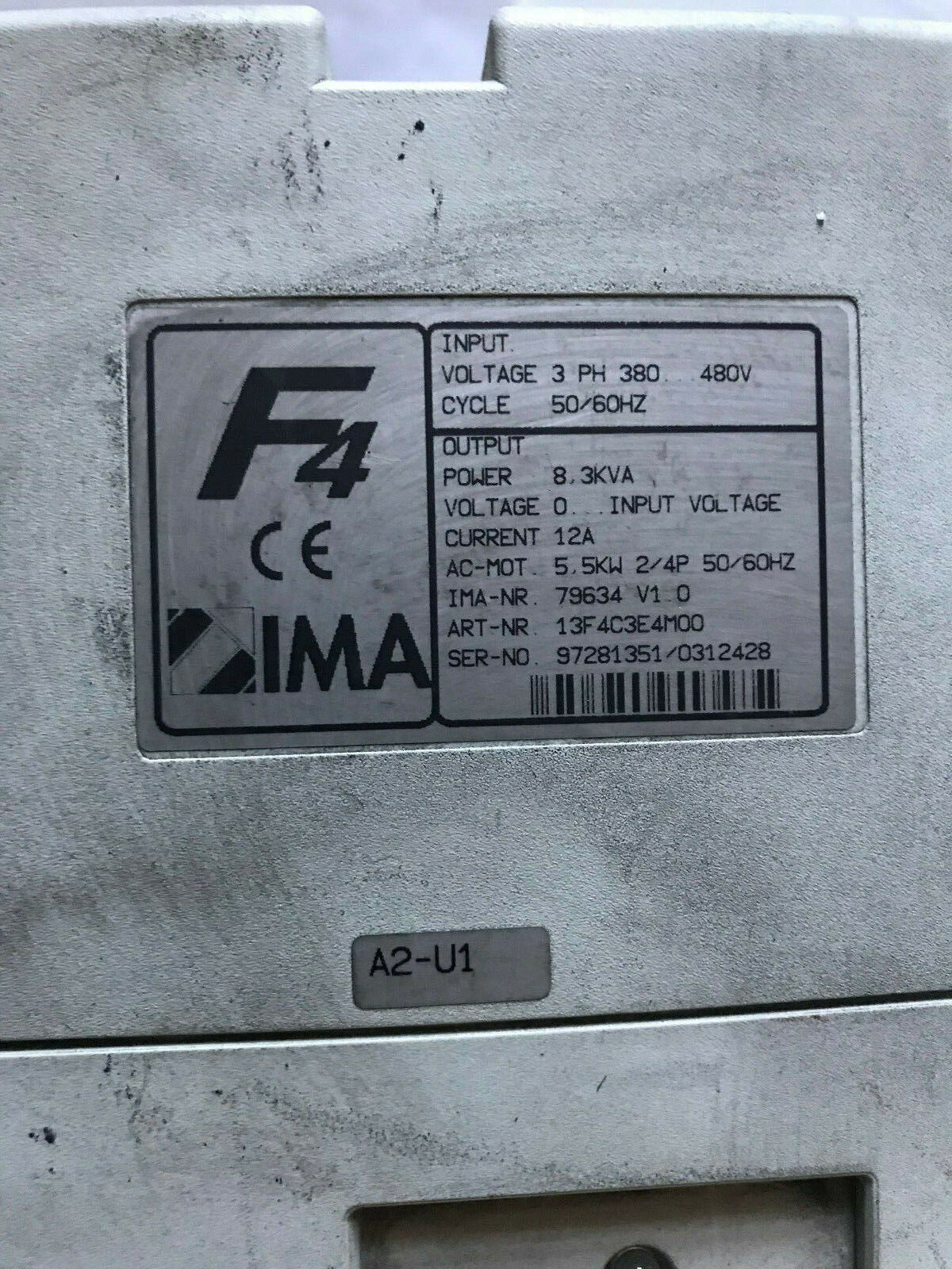 Keb Combivert 13F 4C3e4m00,Ima 79634 V1.0 Drive 12A,8.3Kva 3Ph,13F.4C3e4m00,Sd