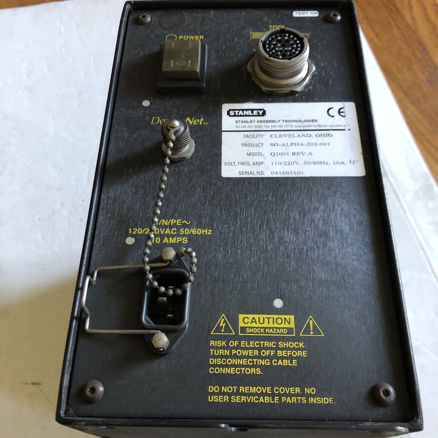 Stanley Q 1001 Rev. A ,Sg-Alpha-202-001 Nutrunner Torue Controller,Cf