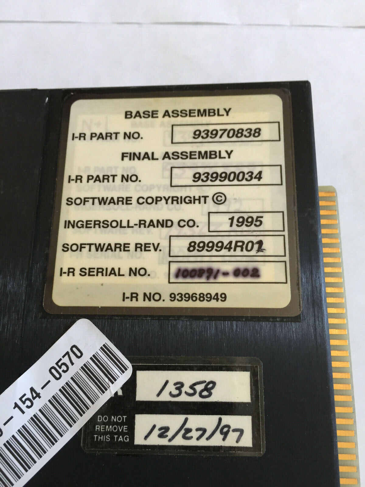 Ingersoll Rand 93970838 Micro Tas Plus N+1 Module 93990034 Cpu Fault, Fc,Sk