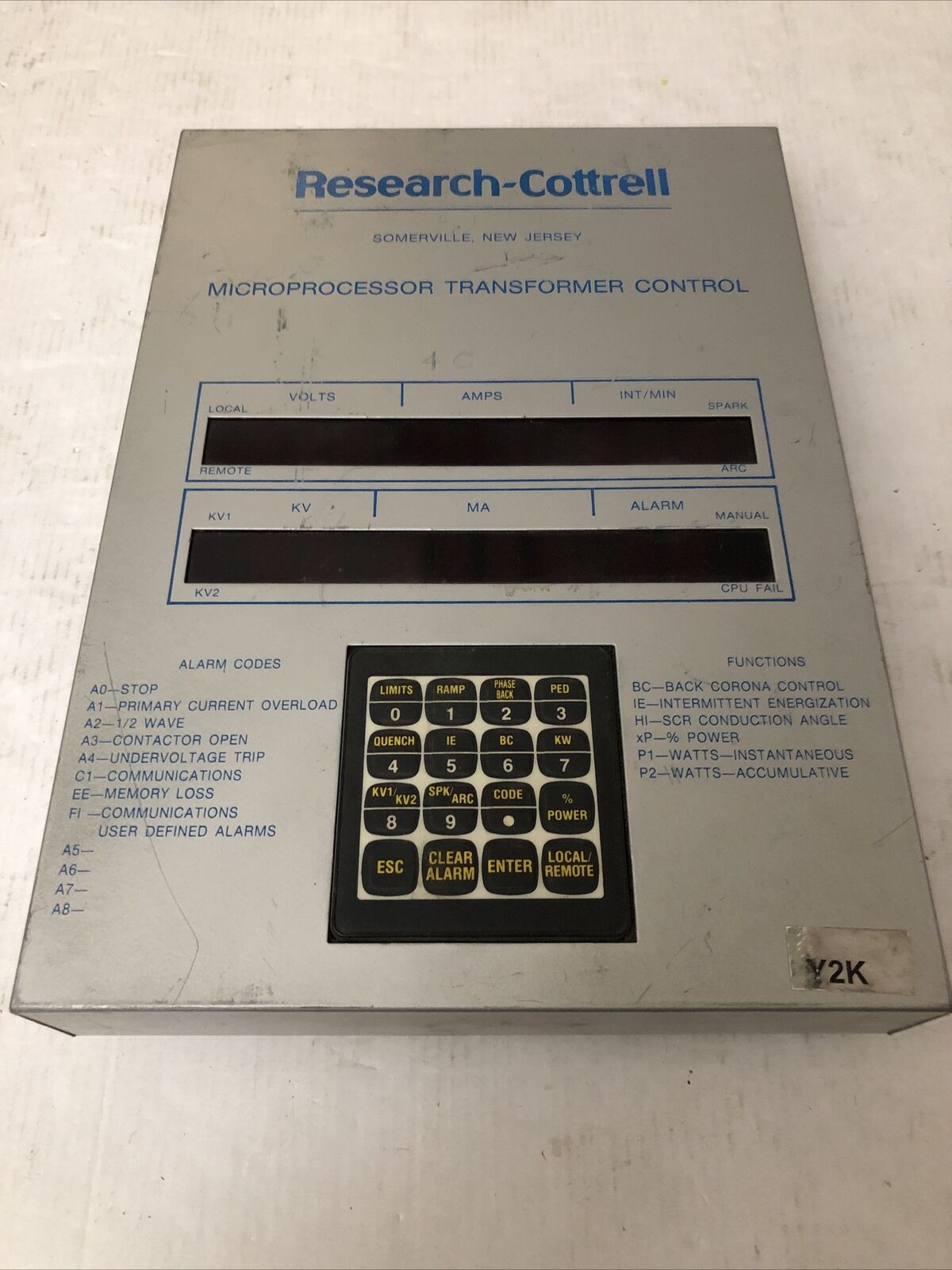 Hamon Research Cottrell 116465-C,Microprocessor Tranformer Control Rk1310,Ct