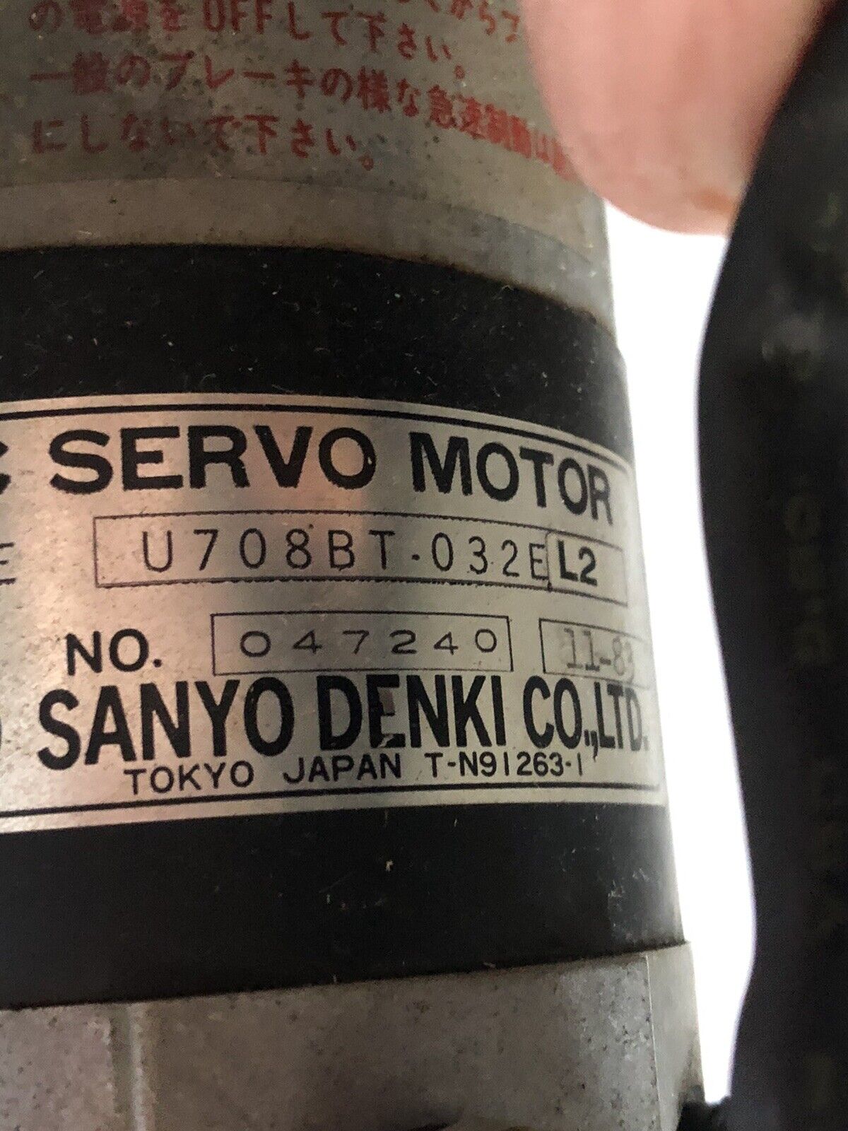 Sanyo Denki U708bt-032E L2 Dc Servo Motor Optical Encoder 680500C01b,Tk
