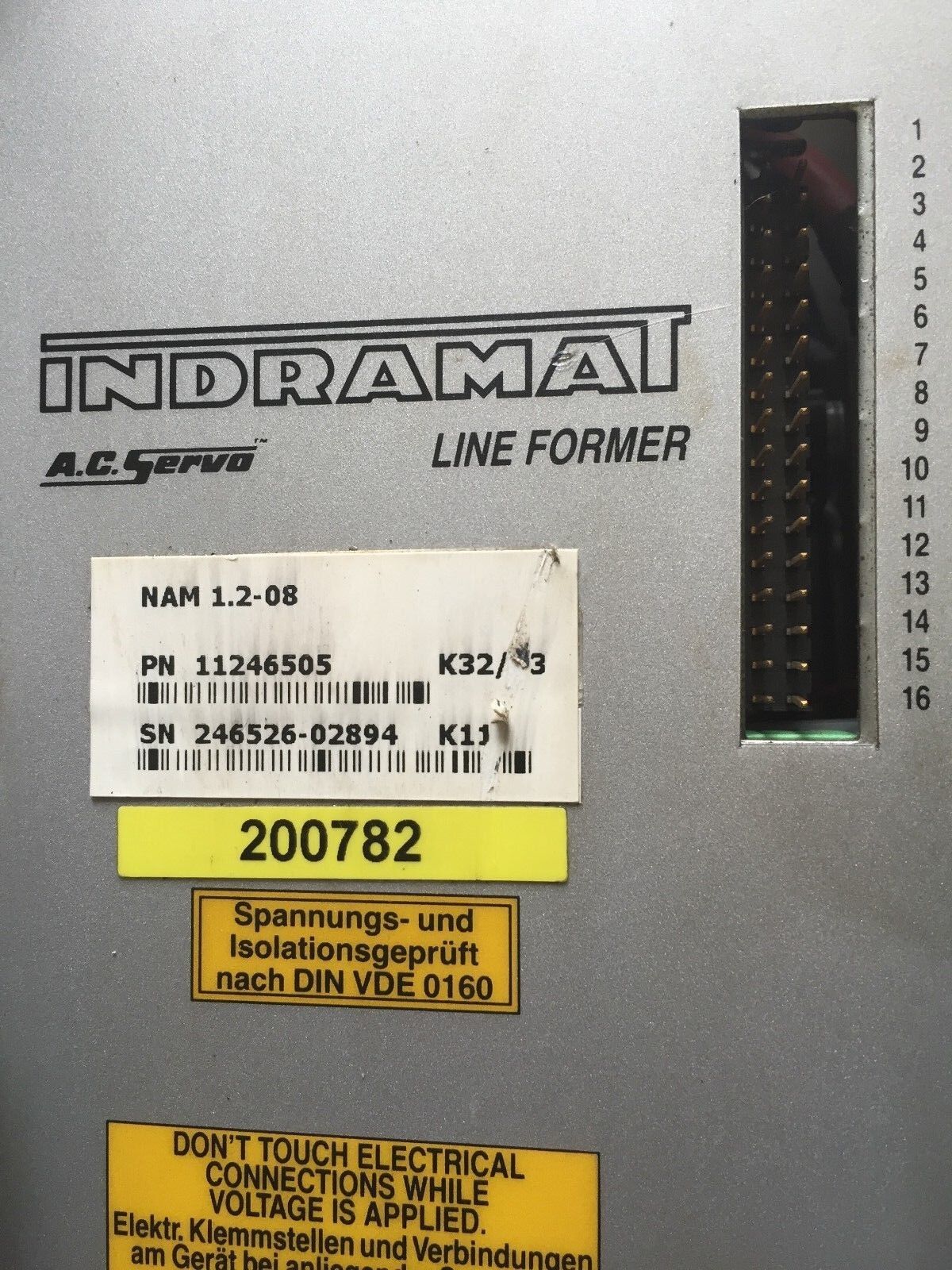 Indramat Nam1.2-08,11246505 Bosch Power Supply Line Former Nam1208,Bd,Fb