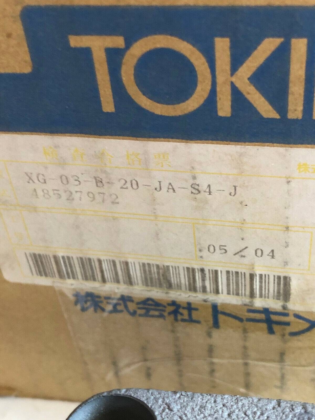 New Tokimec Xg-03-B-20-Ja-S4-J Reducing Valve,Fg