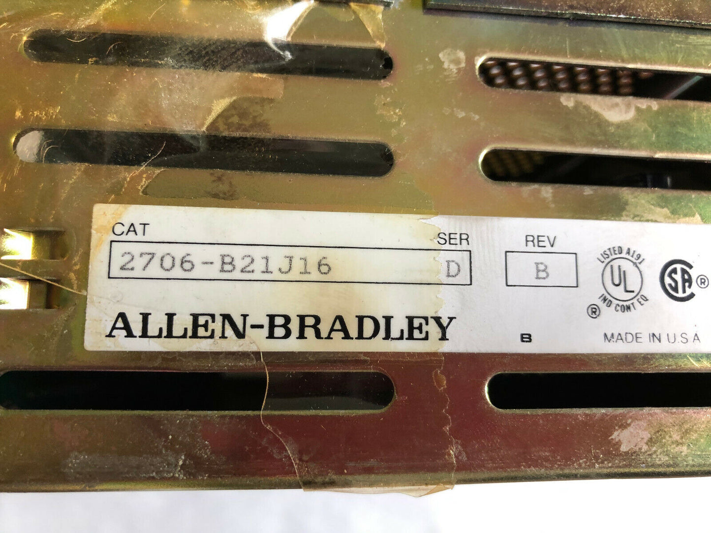 Allen Bradley 2706-B21j16,Dl20,Ol20 Operator Interface Message Display Inview,Ei