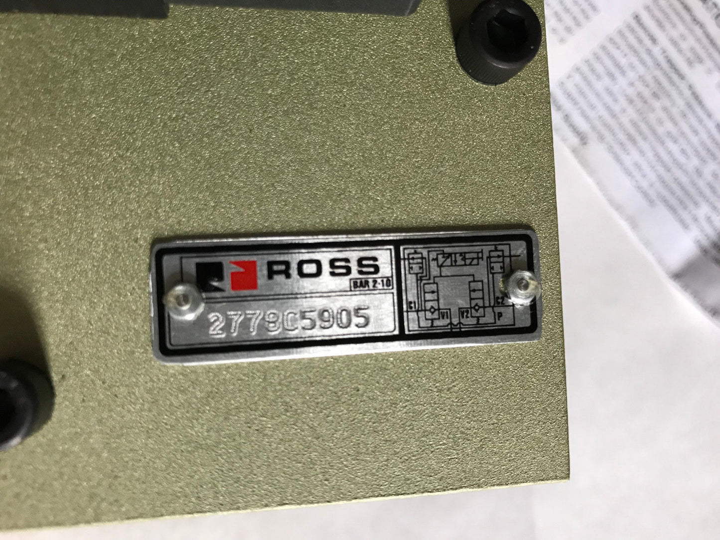 New Ross 2778C5905 Pilot Operated Check Valve. 3/4"Npt, 120Vac,Ep