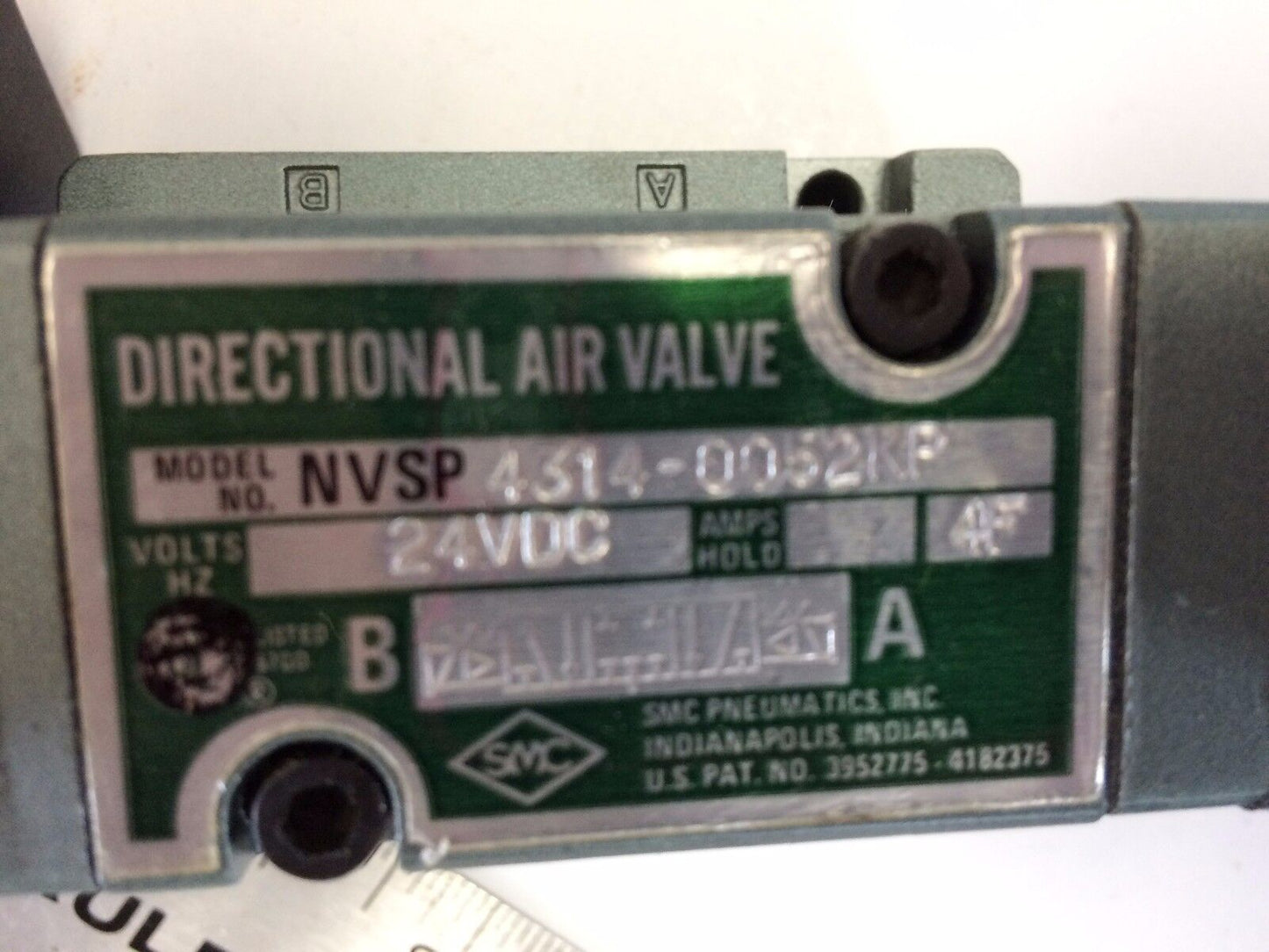 New Smc Nvsp 4314-0052Kp Valve Sol/Pilot24vdc - ( P =Din-Plug Type Wiring) ,Tn