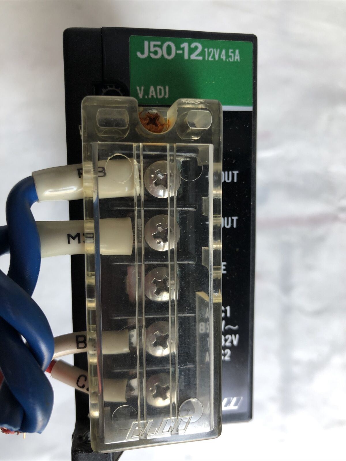 Elco J50-12 12V 4.5A V.Adj Adjustable Switching Power Supply,Fa