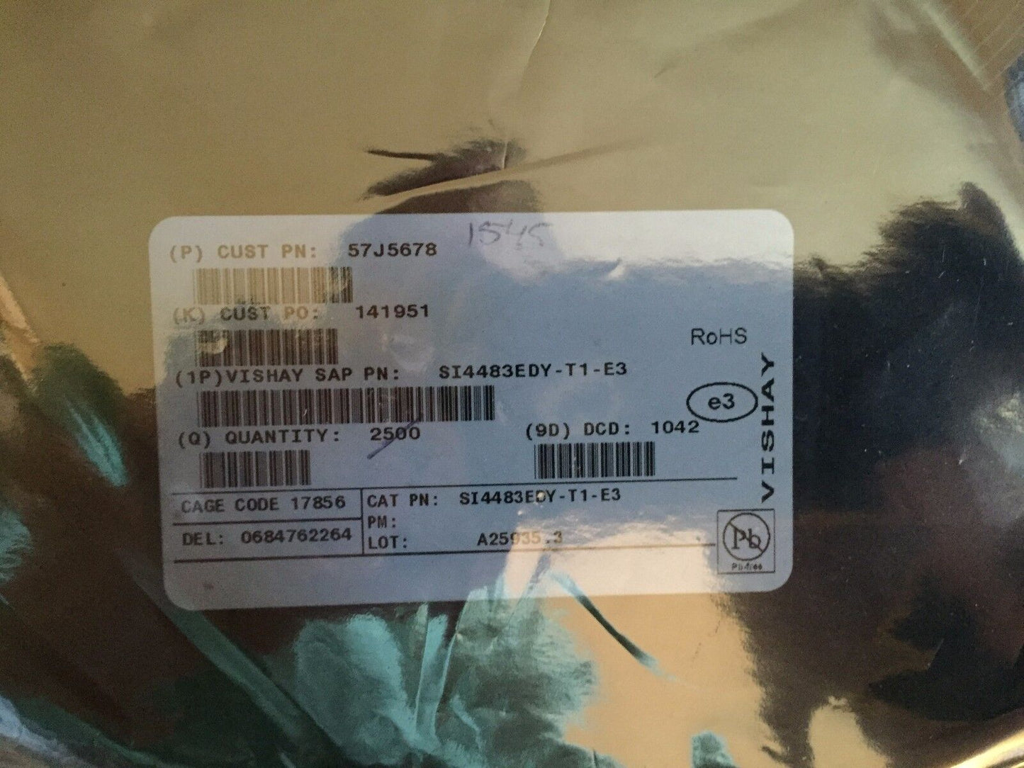 Lot 1,545 Vishay Si4483edy-T1-E3,P Channel Mosfet S14483edy-T1-E3,Tx12-04-Ec1,Sk