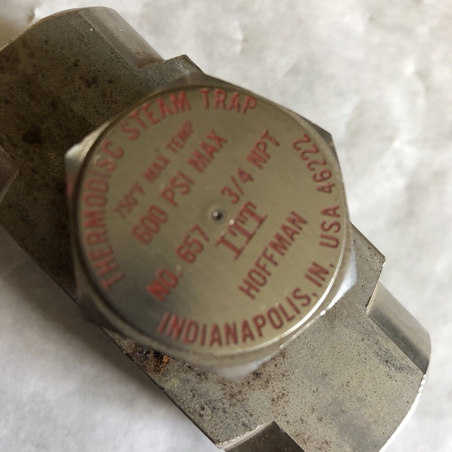 Itt Hoffman Specialty 657 Thermodisc Steam Trap 3/4" Npt 600Psi Max 750F Temp,Bv