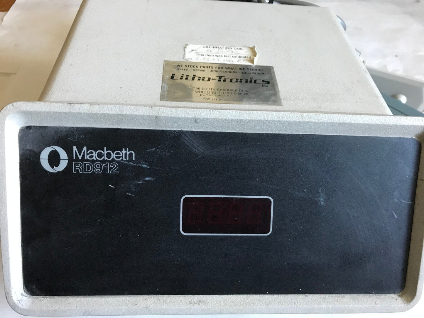 Macbeth Rd912 Reflectance Densitometer, 115Vac,Lamp 20003004,26-Watts,Ax