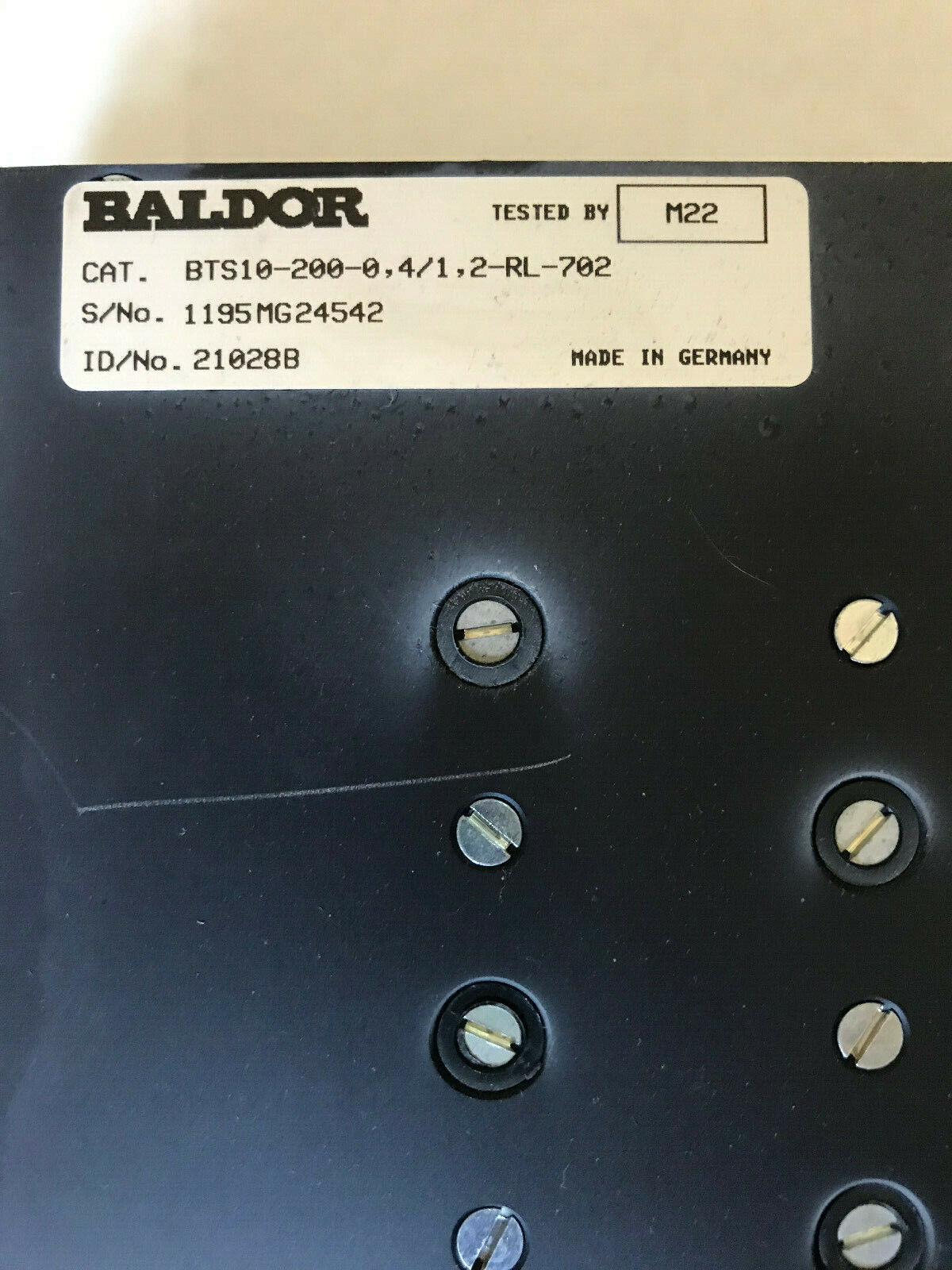 Baldor Bts10-200-0,4/1,2-Rl-702,21028B,21792A-001 Baldor Bts 10 Baldor Asr,So