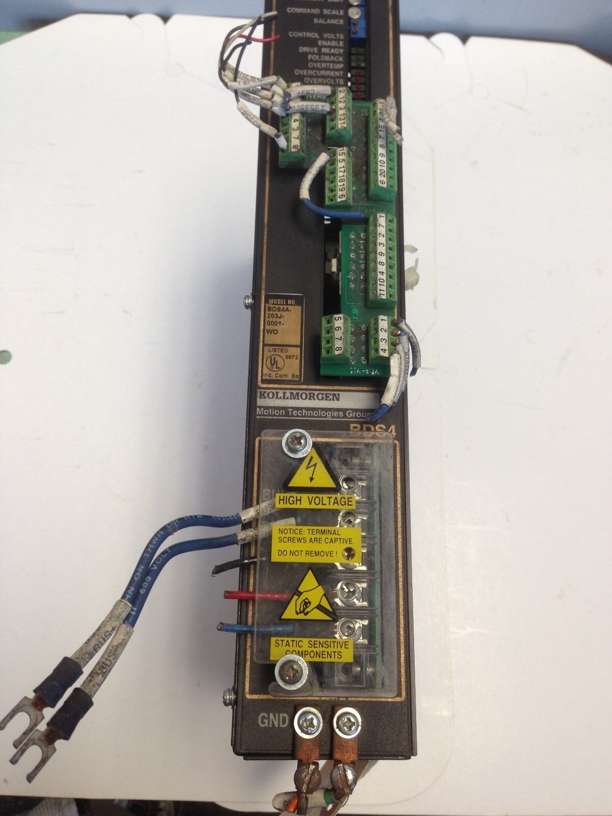 Kollmorgen Bds4a-203J-0001Wo Ac Servo Drive, 230 Vac, 3 Phase, 3 Amp,Di
