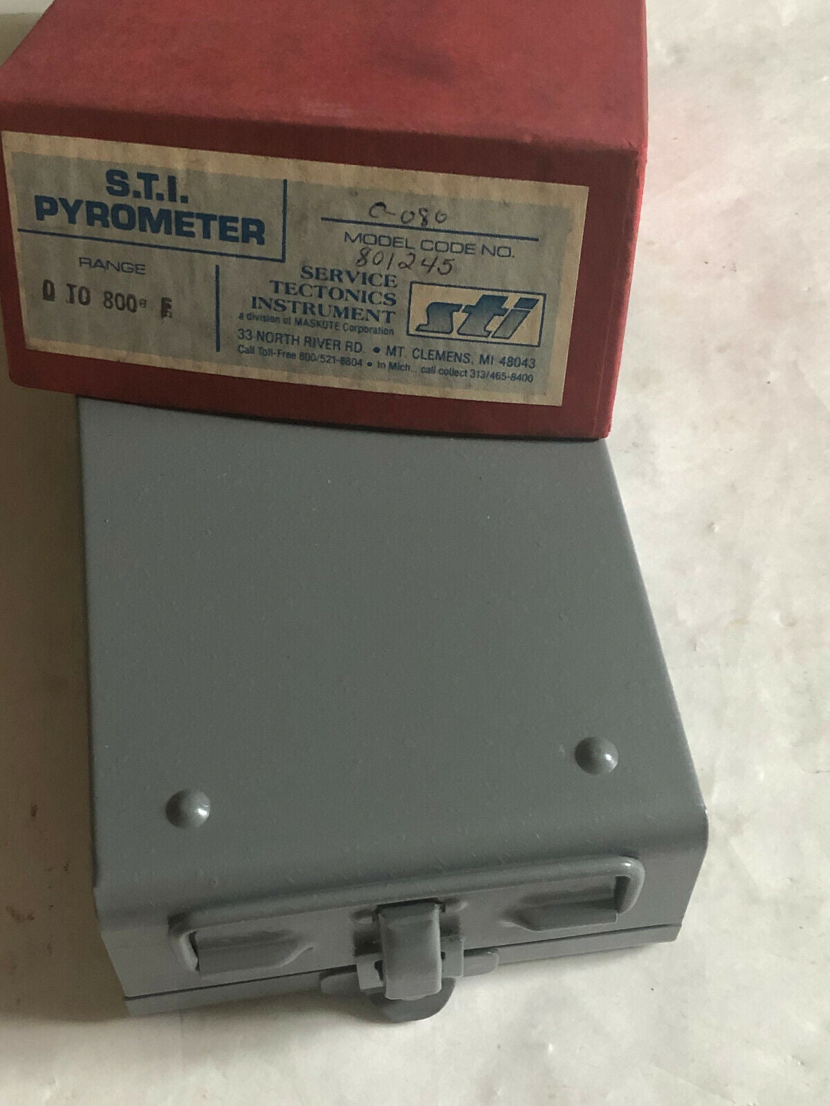 Sti C-080 Pyrometer,Service Tectonics C,0 ~ 800 *F,801245,Sti Model C Gage,Fc