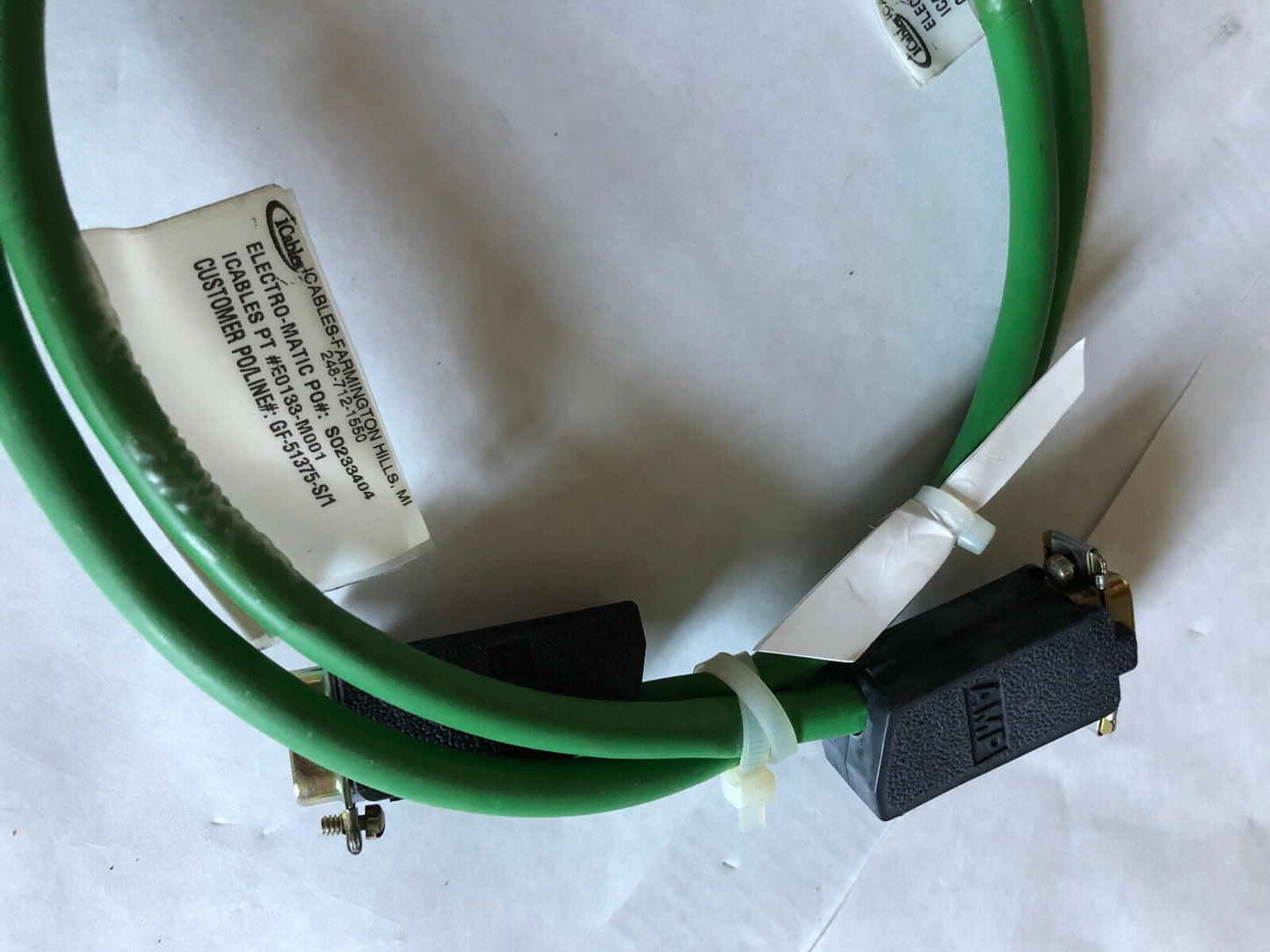 Icable E0133-M001,Cicables S0233404 G-51375-S/1 Robotic Assembly Cordset,Ev