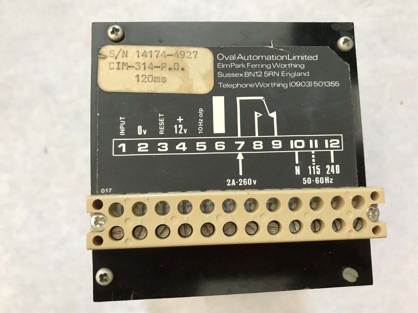 Oval Tbm Cim-314-P.O.120Ms Automation Oval Tbm Timers, Room5