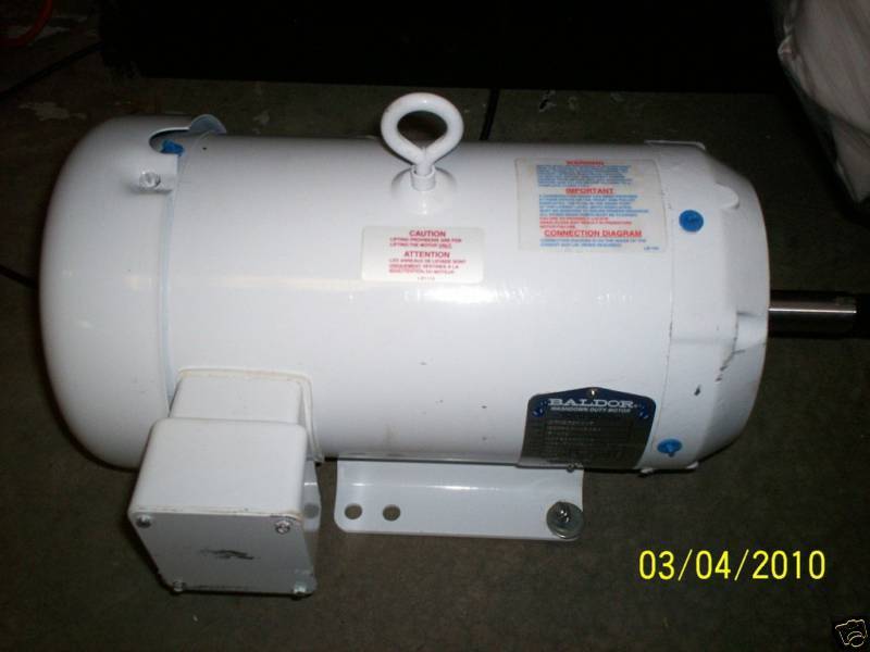 Baldor 36K80sw385g1,Jmwdm361xt,Balder Jhvdh3613t,7-1/2Hp Washdown Duty Motor,Al