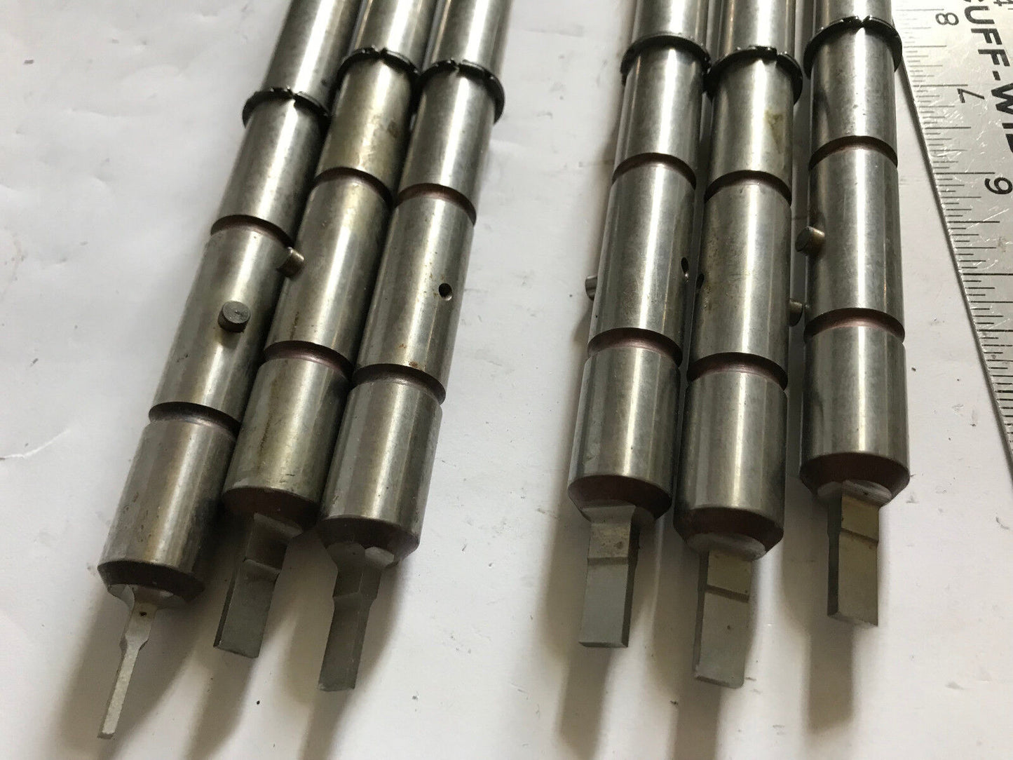 Lot 6 1/2 Strippit,Wilson 093X256,Turret Rectangle Punch Wt.067X.256 Rt,Em