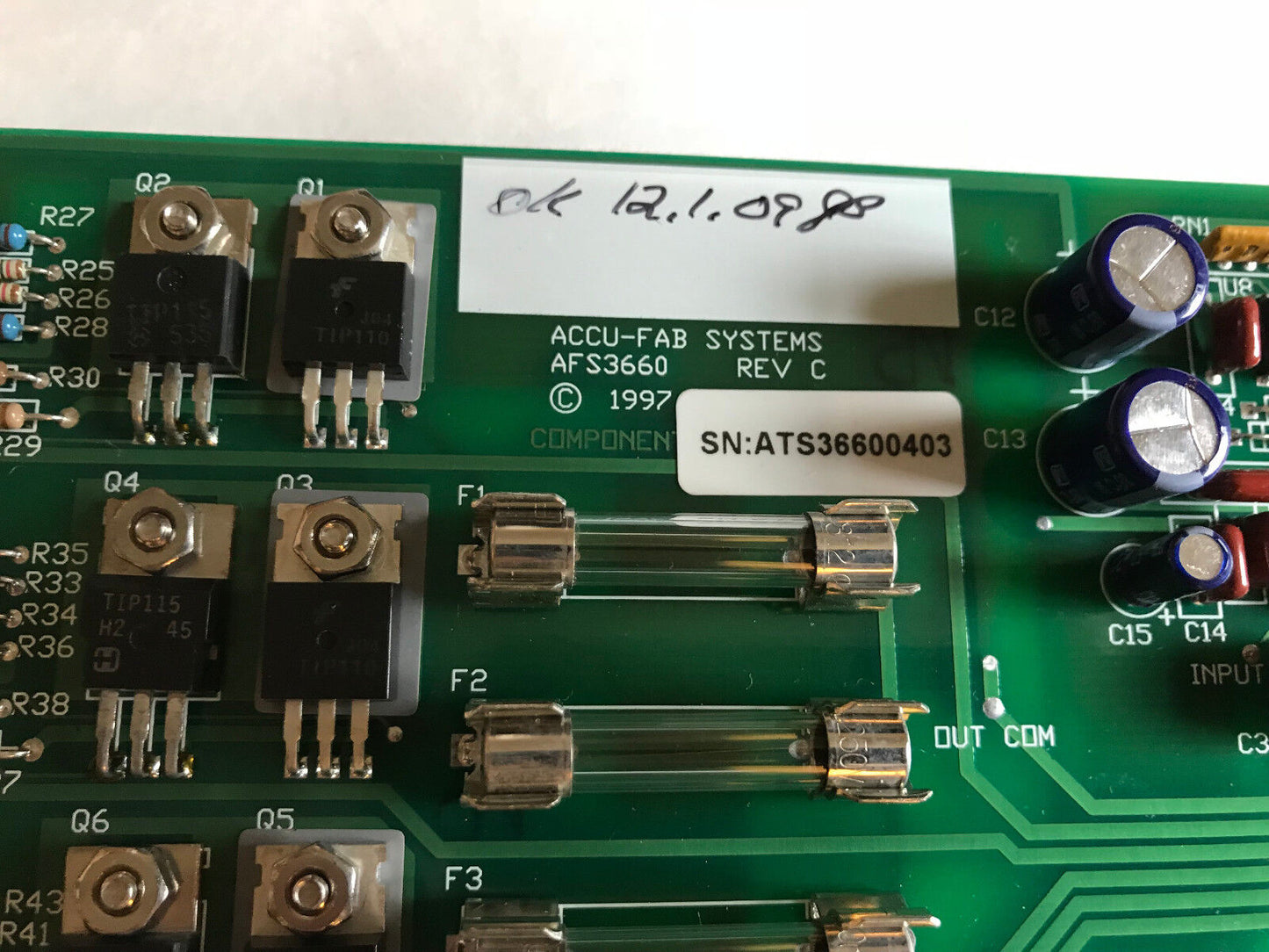 New Accu-Fab Afs3660,1290 Analog I/O Card 3660, 16 Inputs, 4 Outputs,3660,Sb