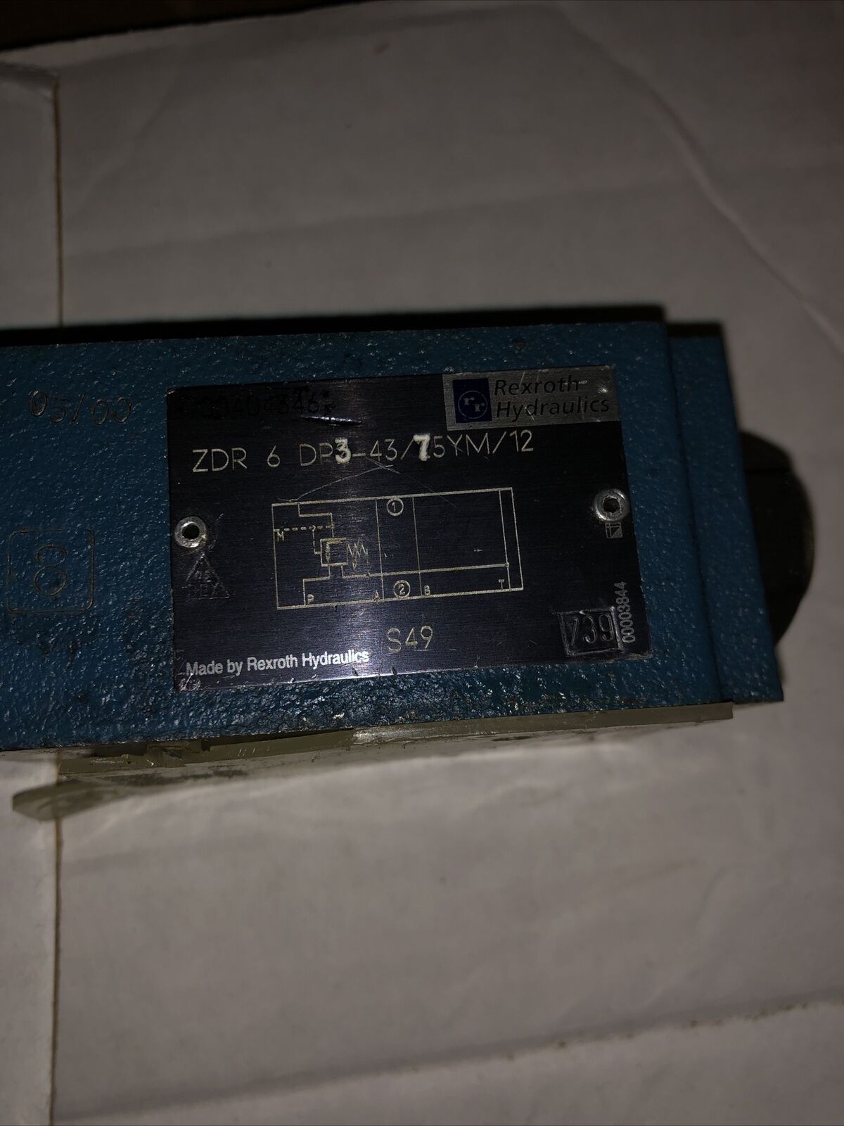 New Rexroth Zdr 6 Dp3 43/75Ym/12 Direct Actuated Valve Zdr-6-Dp3-43/75Ymv12,Ay