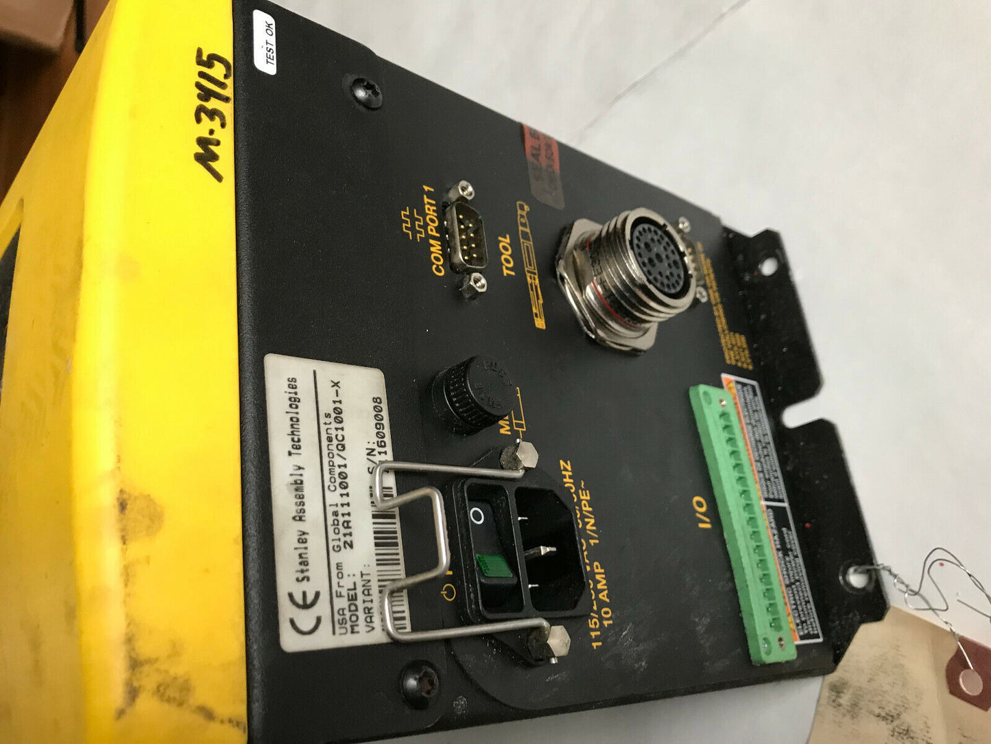 Stanley 21A111001/Qc1001-X Nutrunner Controller,Qpm Sn=111709004,Sd