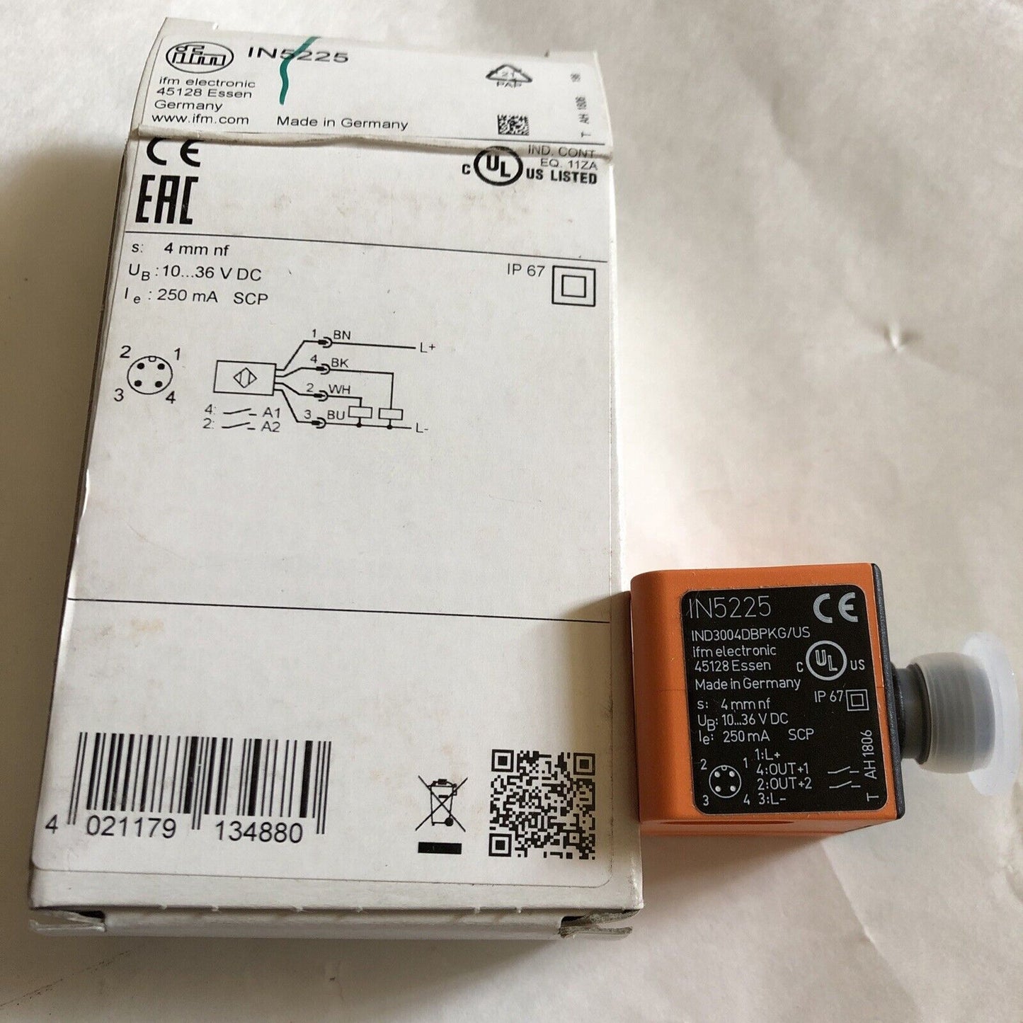 New Efector Ifm Ind3004dbpk/Us-100-Dpv,Ifm In5225 Inductive Dual Sensor,Cs
