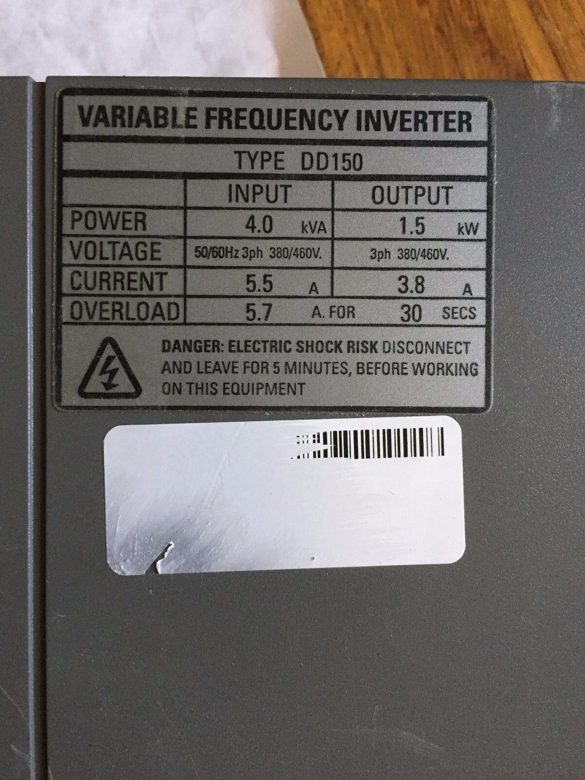 Control Techniques Dd150,Pp1-10 Emerson Dd150 Drive Ac 460V,1.5Kw Interver,Bx