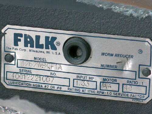 New Falk 1262Wbqf1a Omnibox Gear Worm Reducer, 40:1 Ratio,5/8" Shaft Diameter,Bs