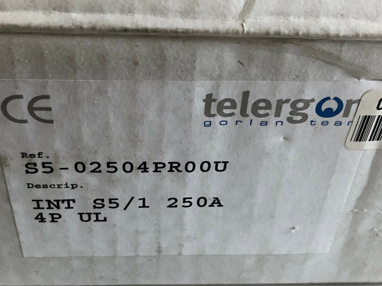 New Telergon S5-02504Pr00u Disconnect Switch 1000Vdc, 250A,Ck