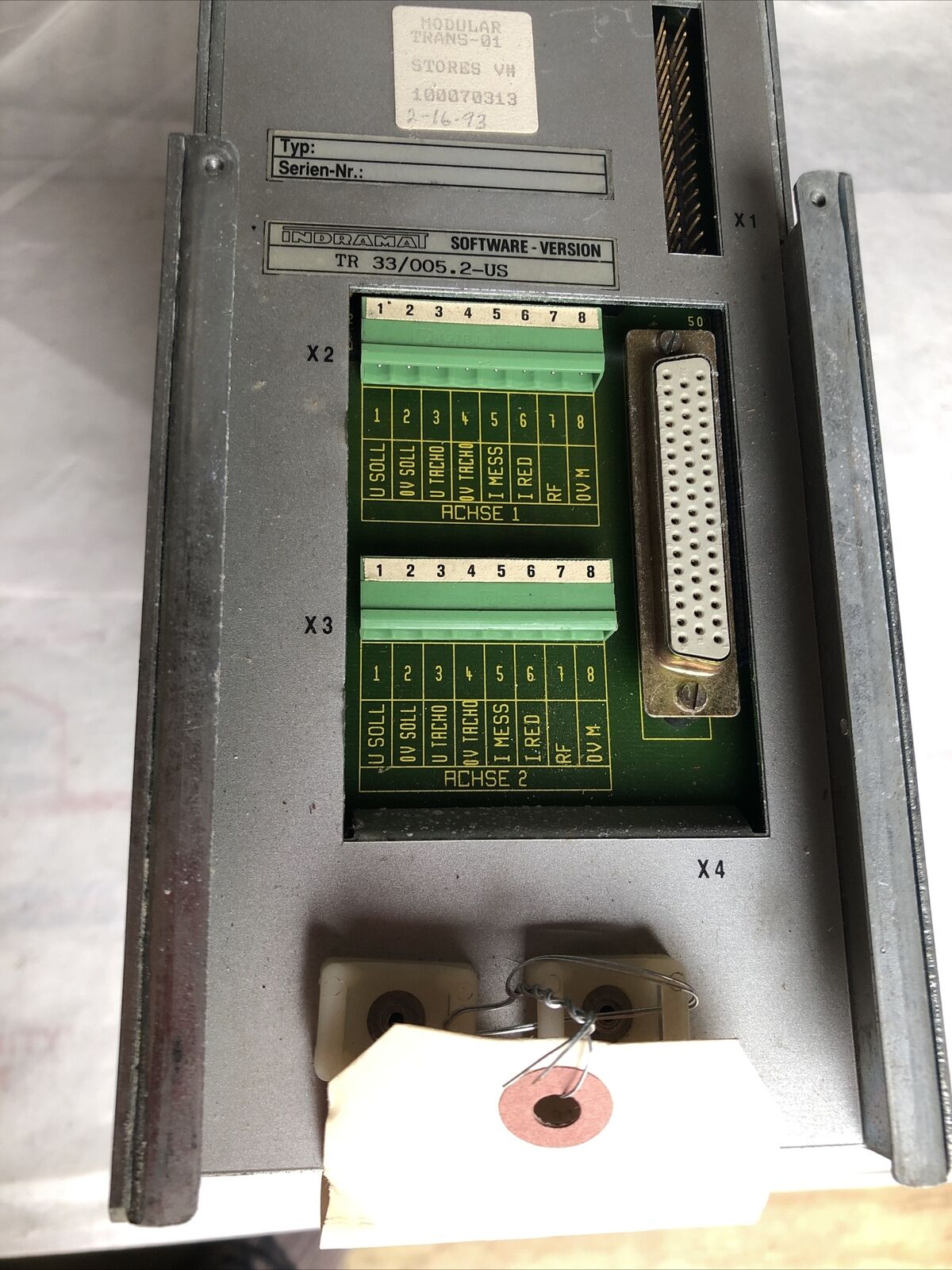 Indramat Tr 33/005.2-Us,Trans 01 Modul,100970313 Trans-01 Ac Servo Controller,Fe