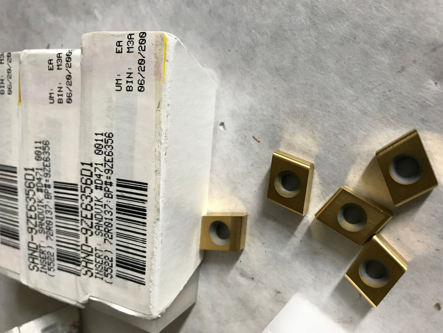 Lot 40 Sandvik Sand-9Zef Carbide Inserts 9Ze-6356-1 73-C,Sand-9Ze6356d1,Eo