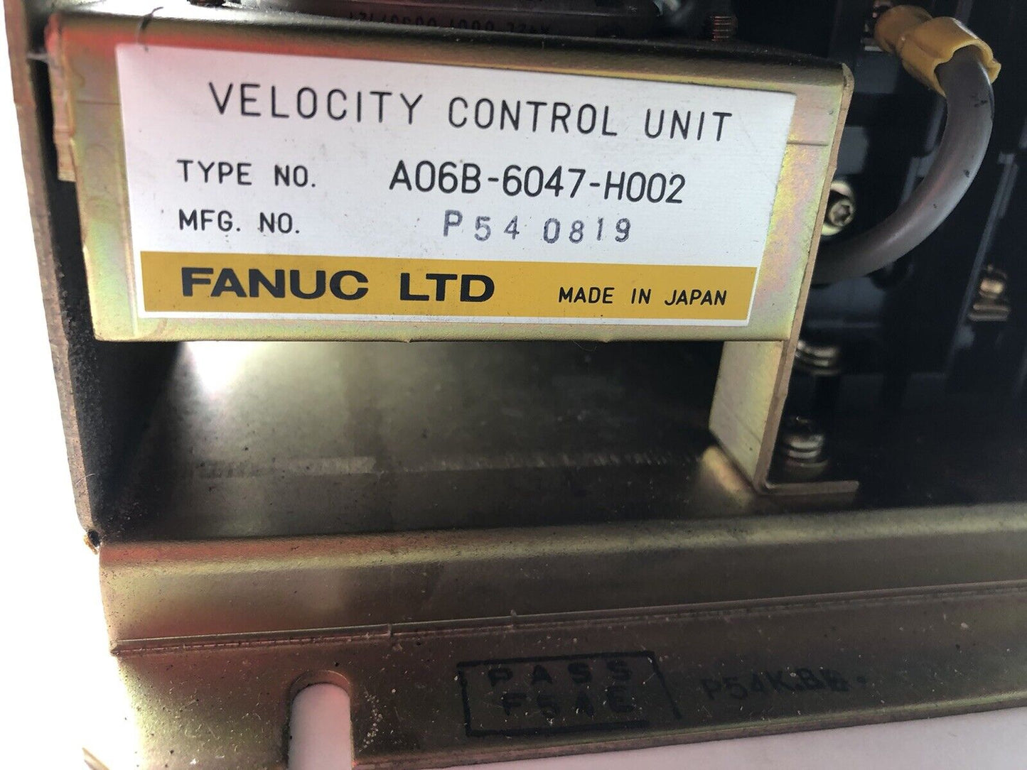 Fanuc A06b-6047-H002 Velocity Control Unit P540819, A20b-0009-0320 /11D,Av